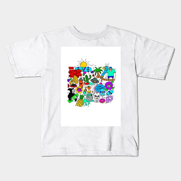 Fall down collab Kids T-Shirt by TRP613